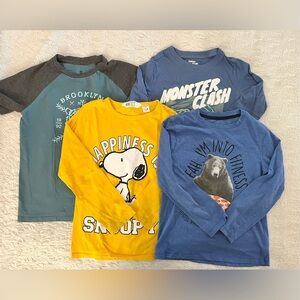 BUNDLE of 4 T-Shirts Short and Long Sleeves